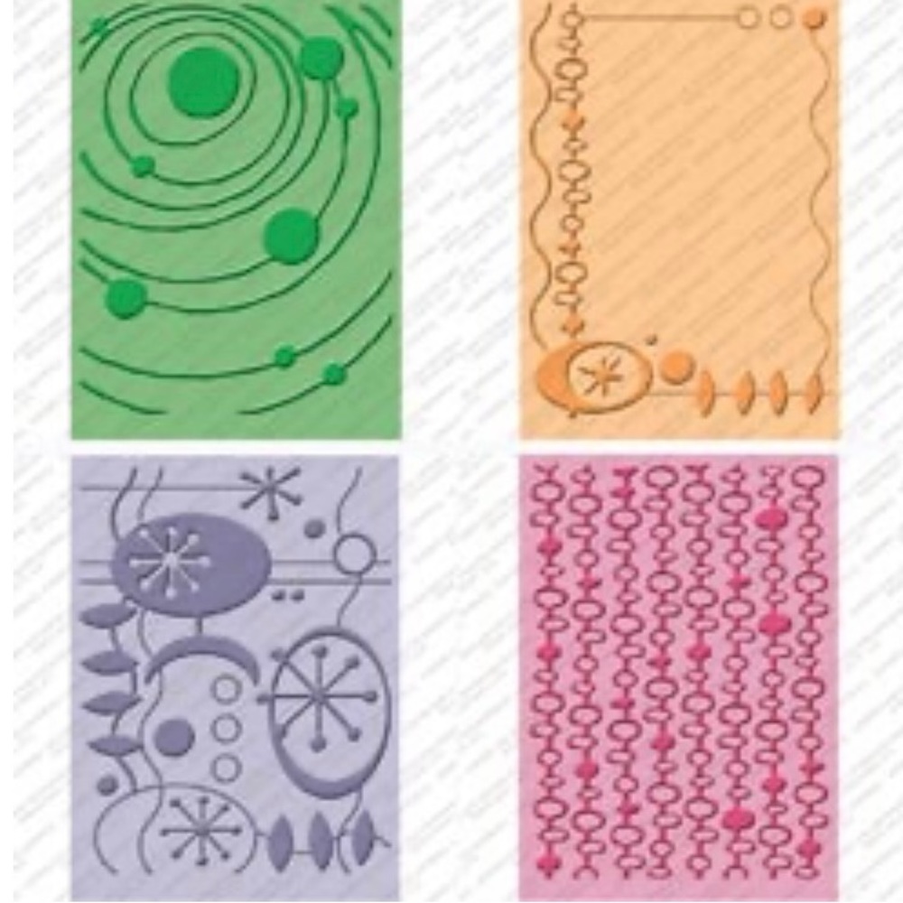 Cuttlebug 4-pc embossing folders - COOLIO